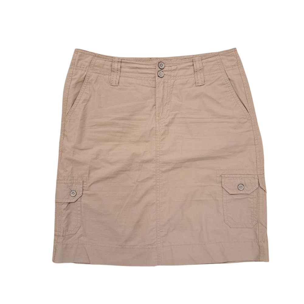 Sonoma Tan Cargo Utility Streetwear Grunge Gorpcore Y2K Knee Length Skirt Sz 12